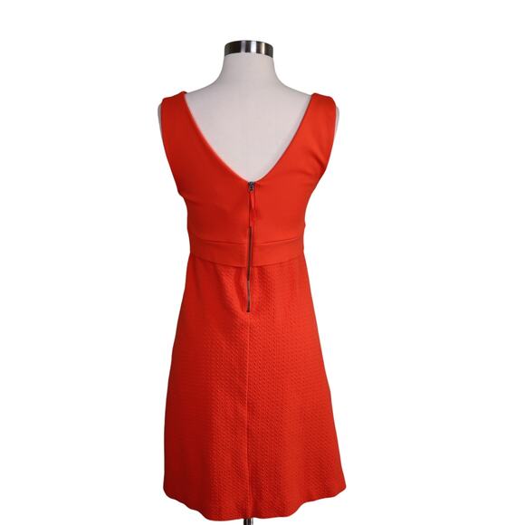 Anthropologie HD In Paris Womens Ardmore Dress Size 6 Orange Textured Knit Wrap - Picture 4 of 10